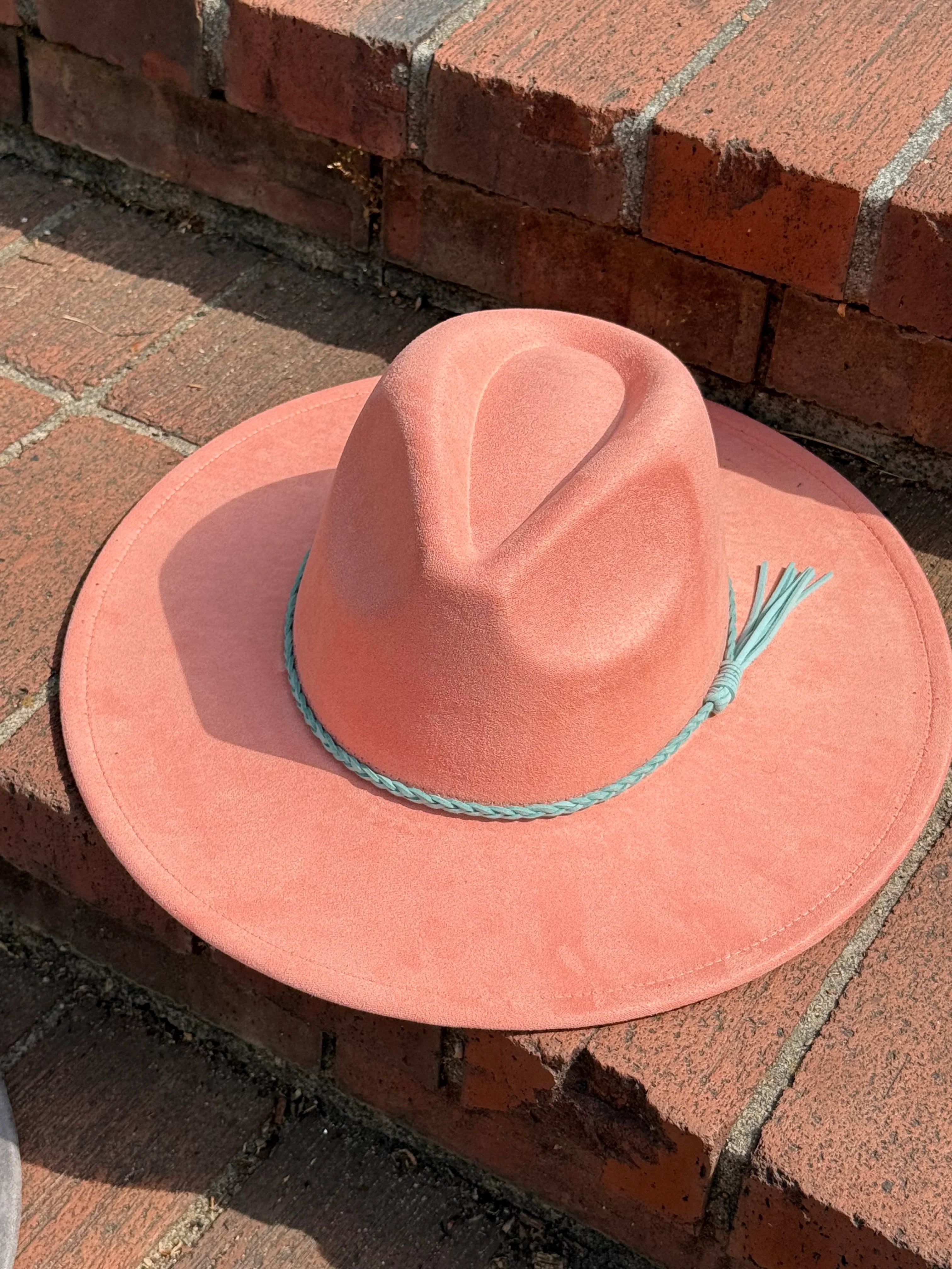 Premium Vegan Tribal Suede Fedora Hat