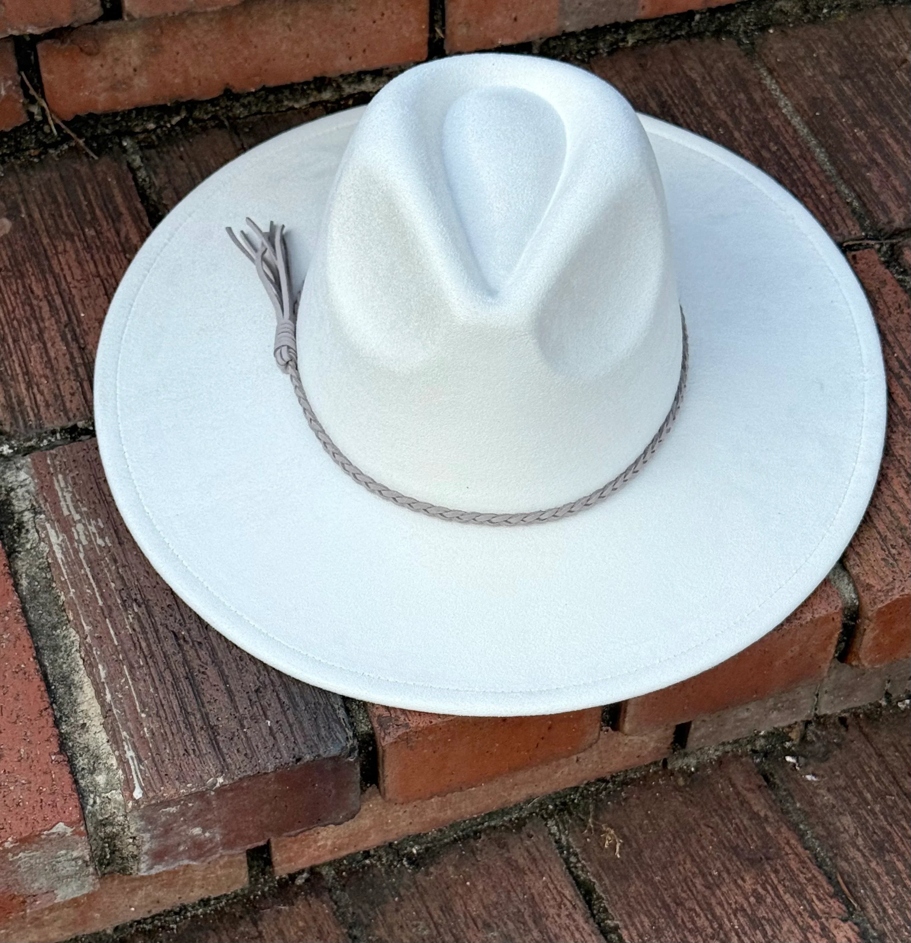 Premium Vegan Tribal Suede Fedora Hat