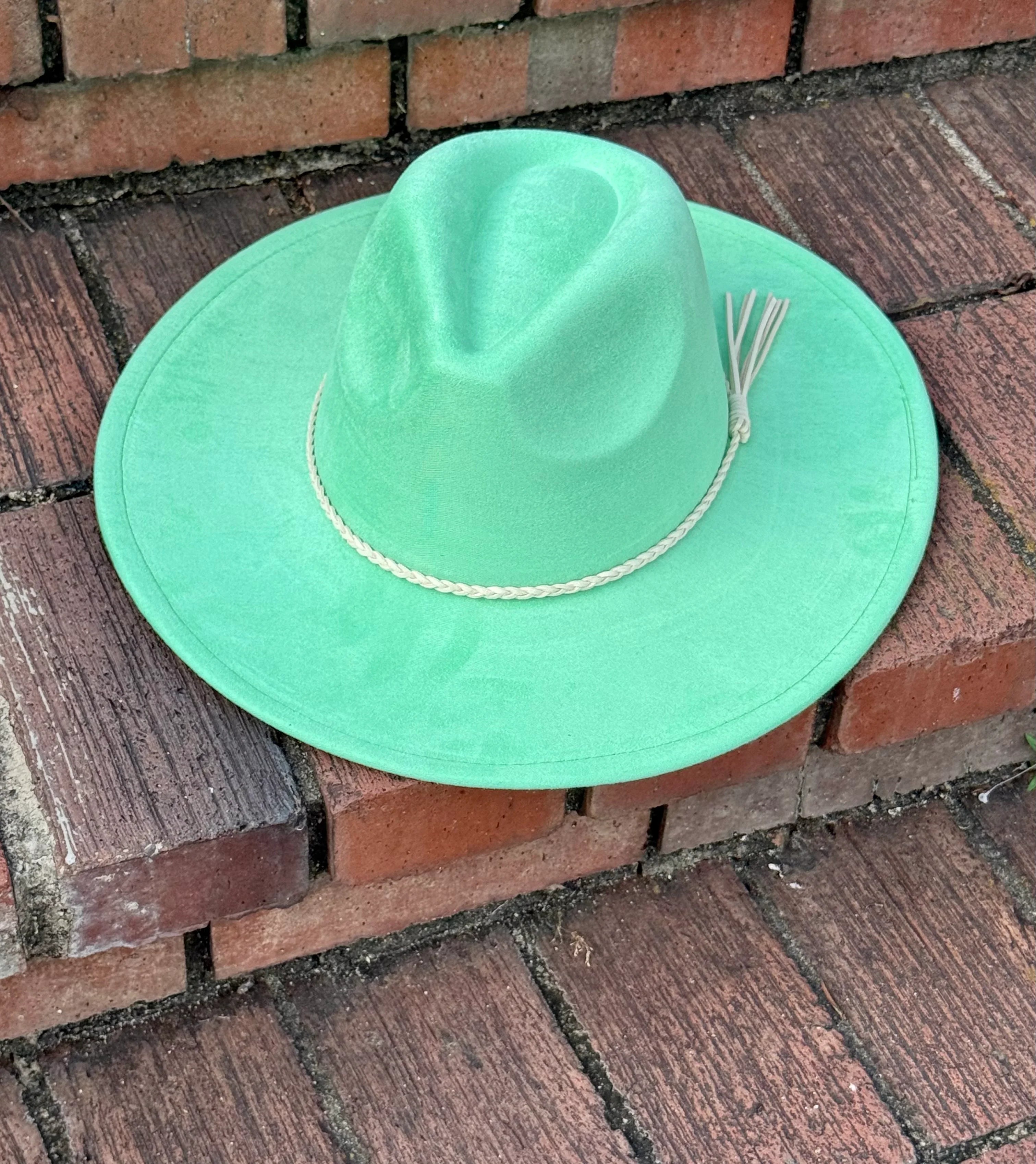 Premium Vegan Tribal Suede Fedora Hat
