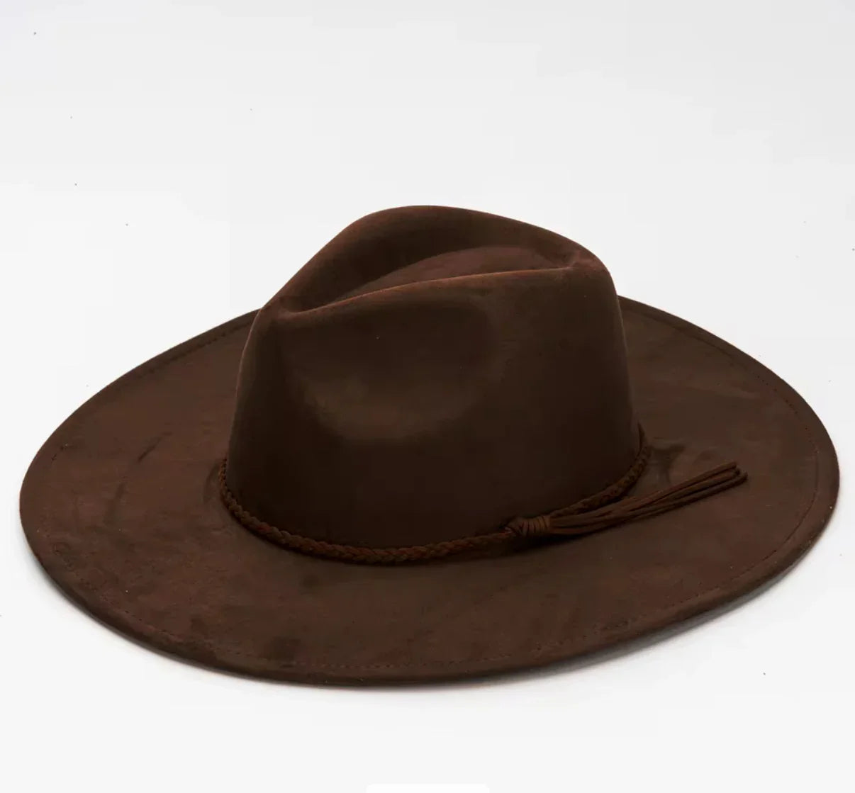 Premium Vegan Tribal Suede Fedora Hat