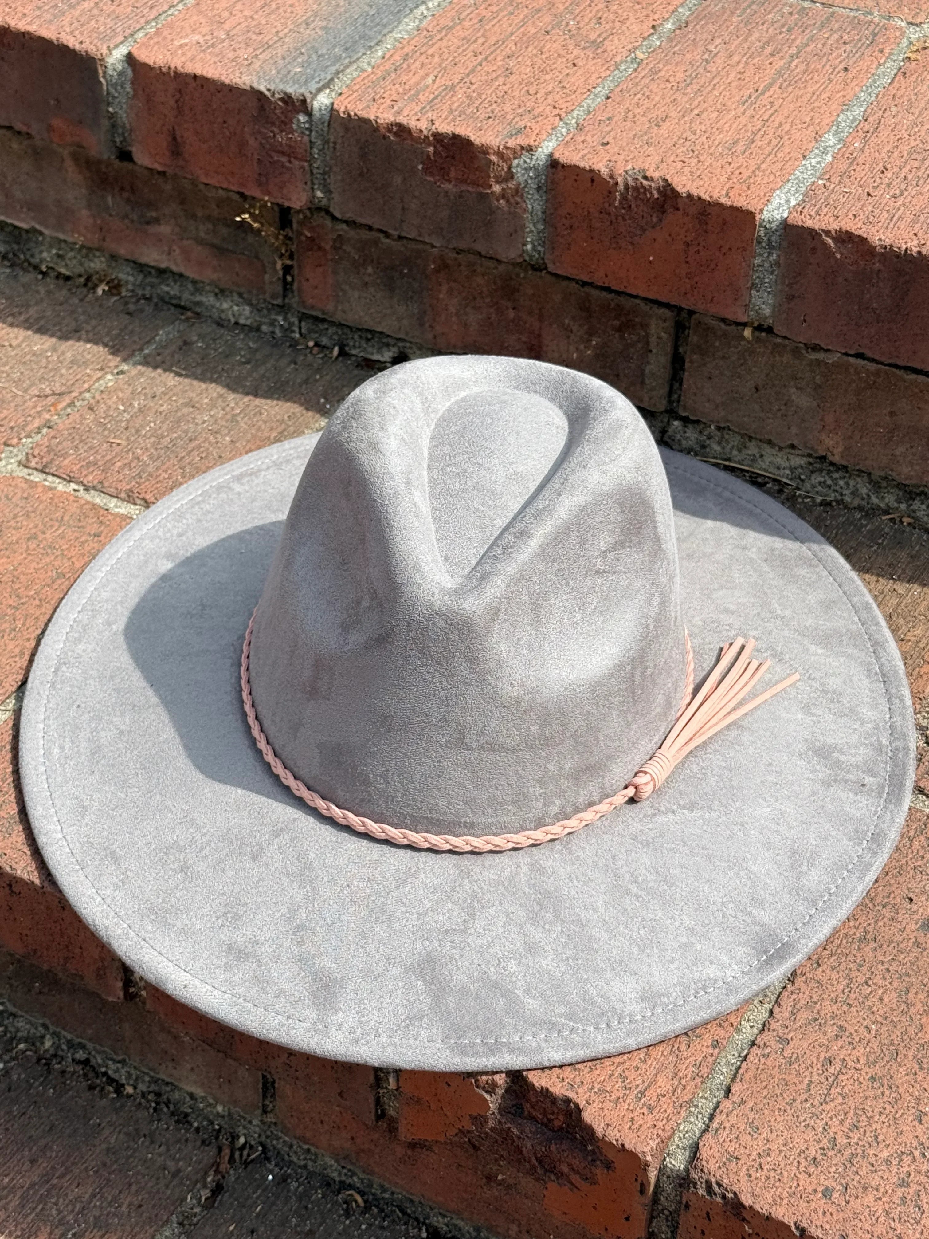 Premium Vegan Tribal Suede Fedora Hat