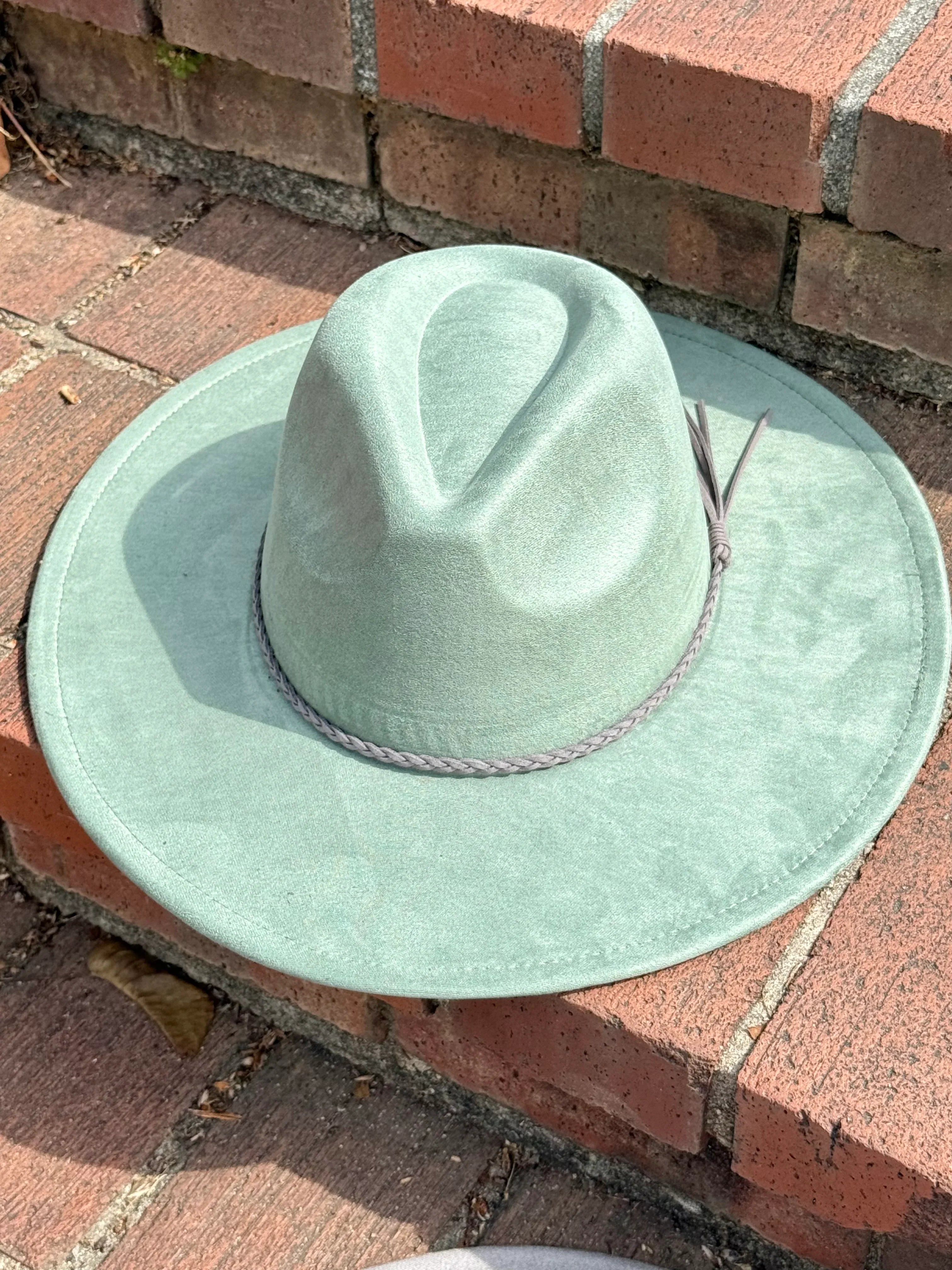 Premium Vegan Tribal Suede Fedora Hat