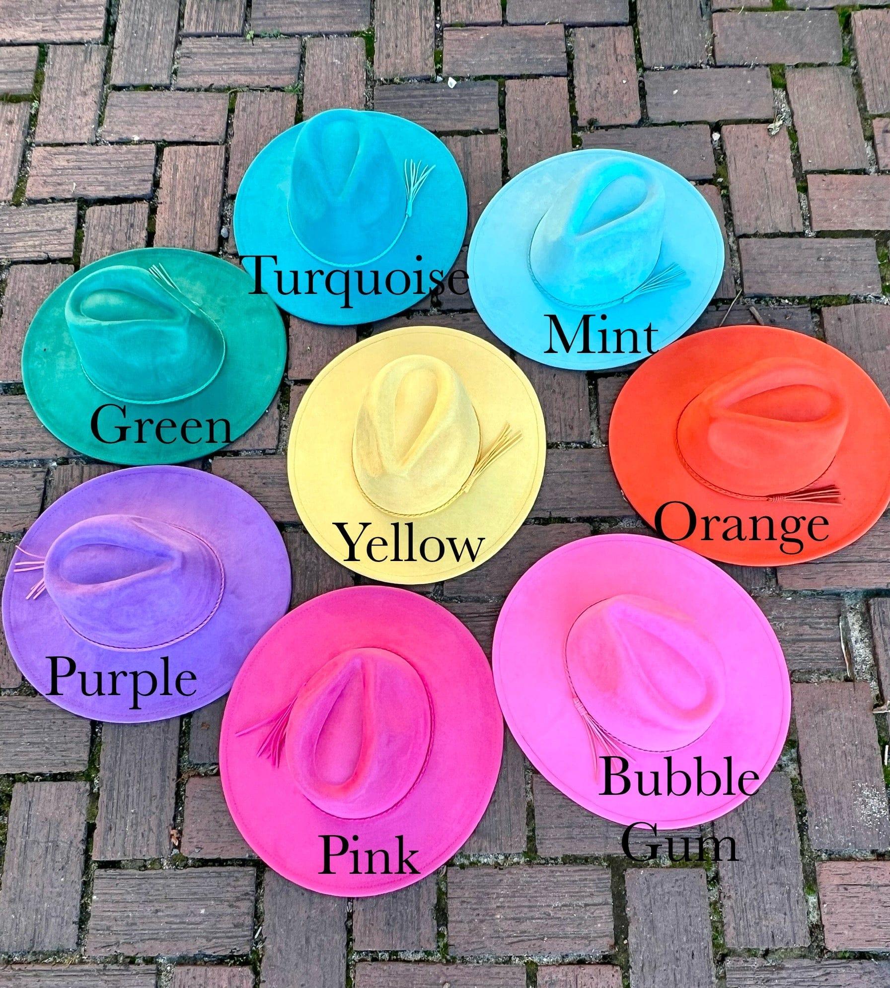 Premium Vegan Tribal Suede Fedora Hat