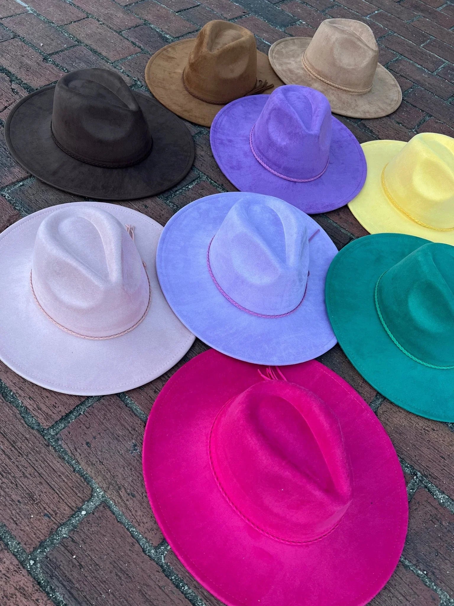 Premium Vegan Tribal Suede Fedora Hat